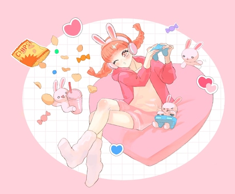 商用利用可！ふんわり可愛いイラスト描きます グッズに！配信に！色々使える可愛いイラストお描きします！ イメージ2