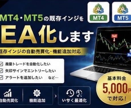 MT４EA・インジケーターをMT５に変換します 既存インジケーターのEA化・機能追加対応 イメージ1