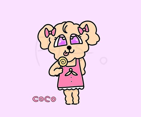 ポップでゆるい、かわいいイラスト描きます あなたのペットや好きな動物でキャラクター作ります♪ イメージ2