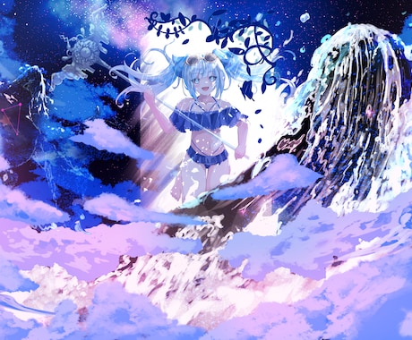 一枚絵の女性イラストを丁寧に制作します イメージ1
