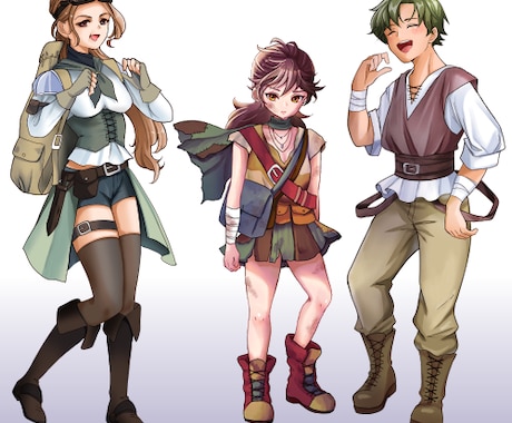 TRPG /配信/ｹﾞｰﾑの可愛い立ち絵制作します キャラデザからお任せOK！幅広い年代にも対応可能！ イメージ2