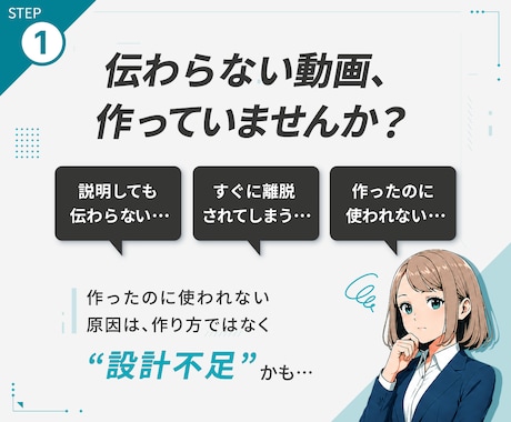 短時間で理解できる企業向け動画を制作します 迷わない、ズレない。構成から整え、パッと伝わる動画に イメージ2