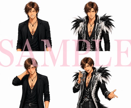 限定１名様★男性キャラ立ち絵の販売いたします 商用利用可、著作権譲渡料コミコミ価格です！ イメージ2