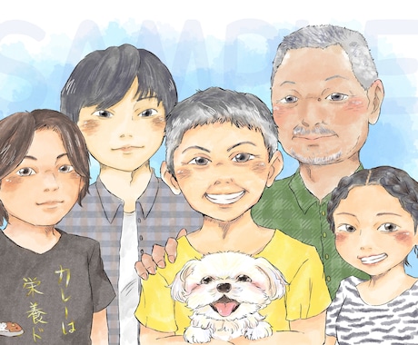 商用OK！柔らかい似顔絵(アイコンにも！)描きます 漫画アニメとリアルの中間タッチで制作します！ イメージ2