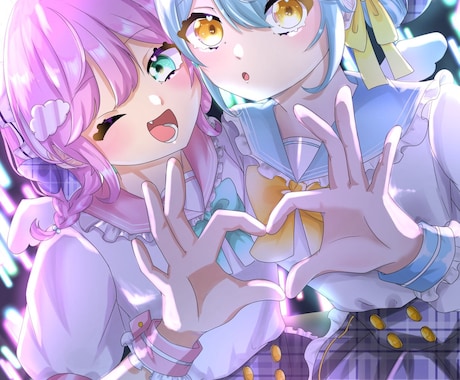 SNS向けアイコンお描きします かっこかわいい女の子&男の子のアイコンイラストをお描きします イメージ1