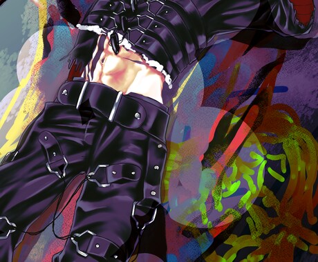 色気ある厚塗り一枚絵作成します BL等ジャンル自由！大人っぽい雰囲気のイラスト描きます！ イメージ1