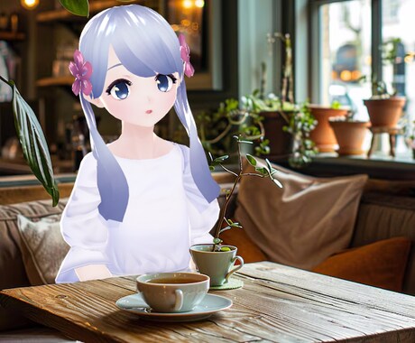 Vtuberの日常画像やキービジュアル作成致します Live2DやVRMモデルから可愛い画像をお作りいたします！ イメージ2