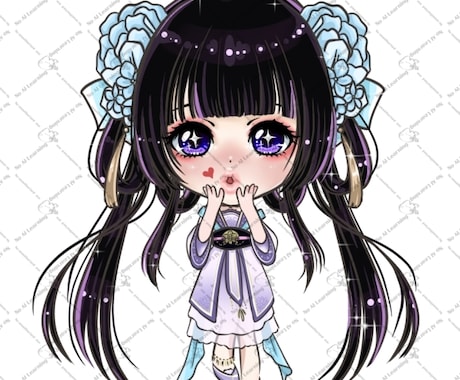 商用利用可SDキャラ描きます あなたの立ち絵をポップで可愛いミニキャラにします イメージ1