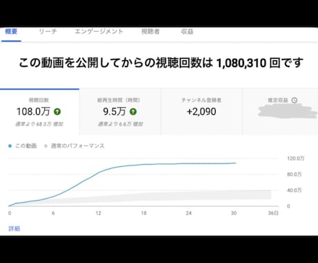 日本人✨YouTube再生回数を新広告で増やします 1000回サポート⭕伸び悩むチャンネルを改善+認知度向上❗ イメージ2