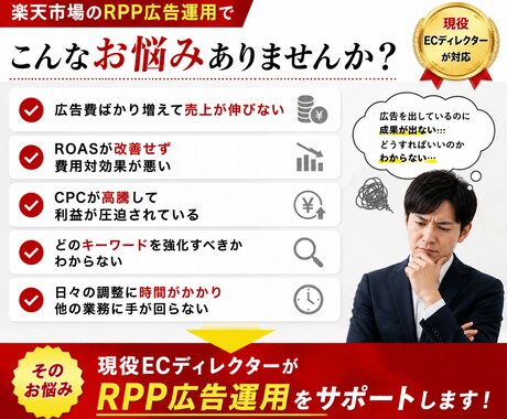 楽天市場 RPP広告の運用代行／改善します 現役ECディレクターが広告運用をサポートします イメージ2