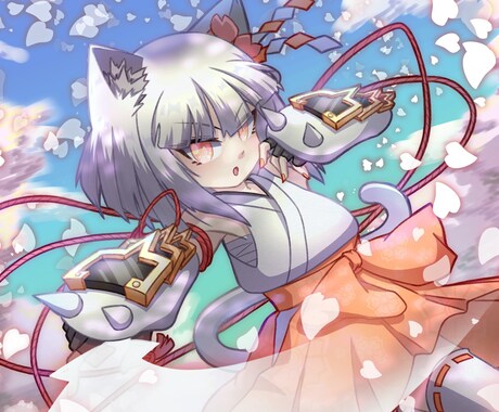 先着1名様限定!世界観のある一枚絵を制作します 和風特化のアニメ風イラストがいまだけ価格! イメージ1