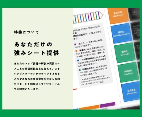 ストレングスであなたの勝ちパターンを見つけます 【図解特典つき】モヤモヤがクリアに。才能×活かし方が見つかる イメージ2