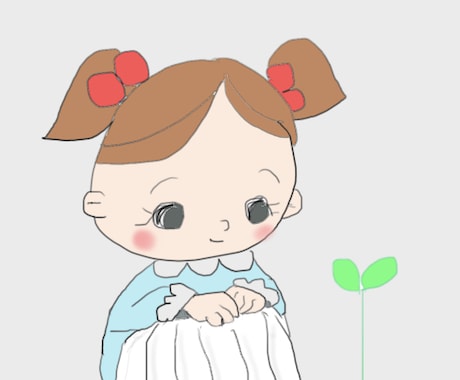 お子様やペットをふんわりしたイメージで描きます 2頭身のかわいいイラストをお届けします。 イメージ1