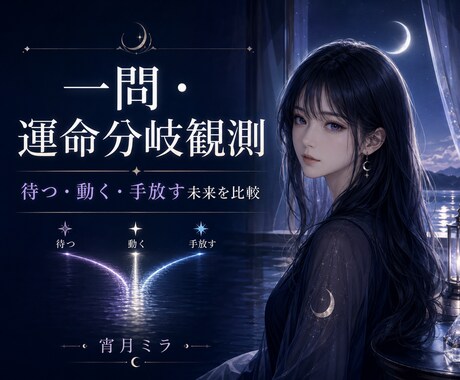 待つ・動く・手放す3つの未来を読みます 待つ・動く・手放す3つの未来を読みます イメージ1