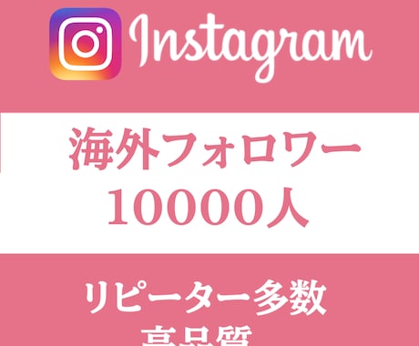 Instagram フォロワー10000人増えます インスタ　フォロワー　1年保証❗️格安❗️急速便❗️ イメージ1