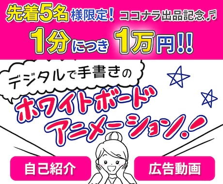 わかりやすいホワイトボードアニメーション作ります 親しみやすいシンプルな絵柄、誠心誠意対応させていただきます！ イメージ1