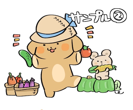 ポップな動物イラスト描きます ブログのカット、挿絵、メッセージやプレゼントに♪ イメージ2