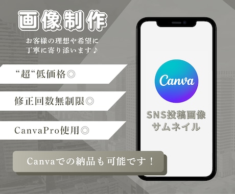 CanvaでのSNS画像・サムネイル等を制作します お客様の理想や希望に合ったデザインを超低価格でご提供◎ イメージ1