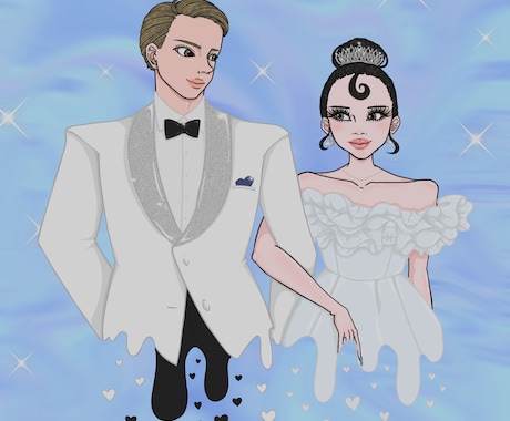 ウェディングイラストKAWI♡く描きます おふたりのウェディングKAWAIIく描かせてください♡ イメージ2