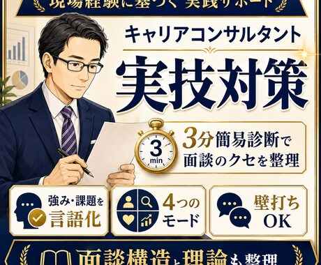 お試し価格｜あなたの特性別に実技サポートをします キャリコン面談の構造的理解｜第31回で8名を支援した方法 イメージ1
