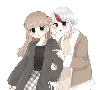 ふわふわ系の夢絵を制作します あなたの素敵なカプを描かせてください！ イメージ2