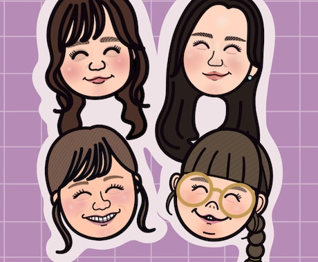 ほっこり可愛いポップな似顔絵描きます その人らしさを大切に笑顔になれる似顔絵をお描きします イメージ2