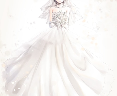 水彩風の綺麗なイラスト！二週間ほどで納品できます ◇一枚絵や動画サムネなどにどうぞ！キャラデザも可！ イメージ2