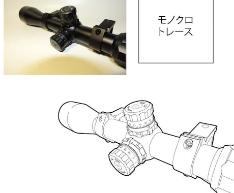 写真や画像のモノクロ線画にします カタログや説明書、プレゼン資料用図などに イメージ2