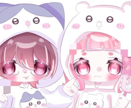 SNSなどのアイコン等におすすめします デフォルメイラストのご依頼になります。 イメージ1