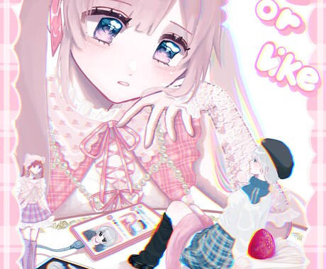 可愛いSNSアイコン・サムネ・一枚絵等描きます 夢絵・アイコン等描きます！絵柄少し変更できます♡ イメージ2
