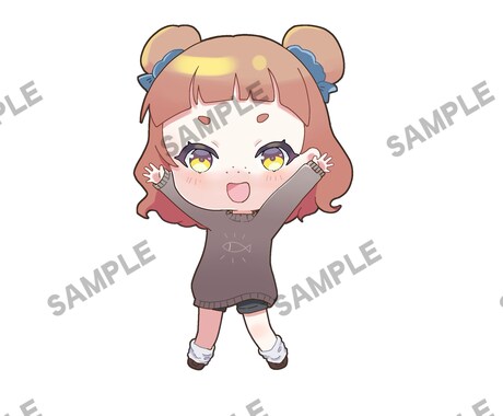 ゆるくてかわいいデフォルメイラストお描きします ちびキャラであなたやキャラクターの魅力をギュッと表現します イメージ2
