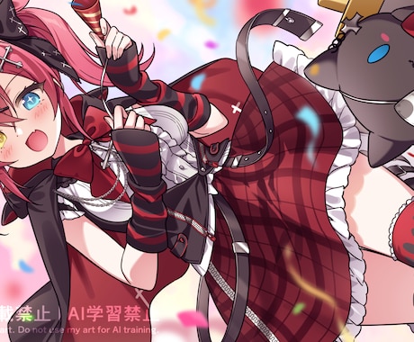 かわいい女の子のイラストをお描きします VTuber立ち絵・配信サムネイル・アイコン・グッズ用など イメージ2