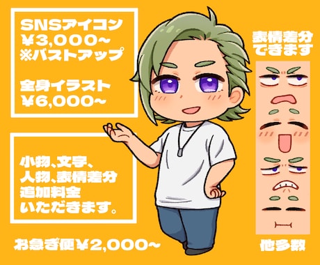 もちもちかわいいデフォルメアイコンを描きます 商用利用可能！SNSアイコン、グッズ、プレゼントなどに！ イメージ2