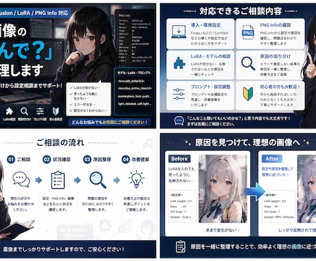 AI画像の「なんで？」を整理します 原因切り分けから設定相談まで対応 イメージ1