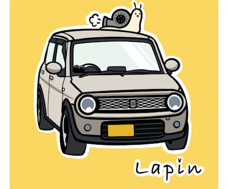 ポップな車のイラスト描きます ステッカーなどのグッズ制作・納車祝いのプレゼントなどに！ イメージ2