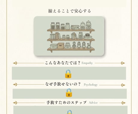 診断つき！片付けに1ヶ月チャットで伴走します 正しいやり方より「自分に合ったやり方」で片付く暮らしへ イメージ2