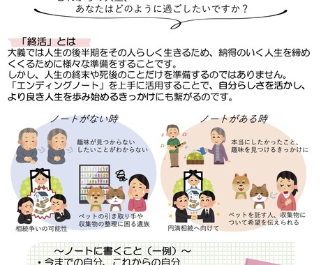 エンディングノートを一緒に書きます 眠っているエンディングノートを活用しませんか？ イメージ2