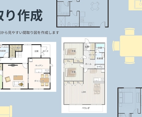 手書き・ラフ図から見やすい間取り図を作成します ラフ図から伝わる間取りへ！実務経験者が作成します イメージ2