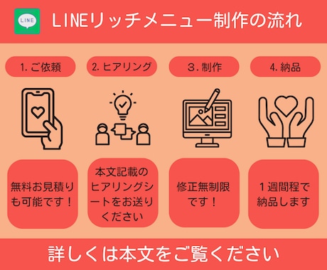 集客力UP！公式LINEリッチメニューを作成します 世界観を大事に☆思わず押したくなる優しいリッチメニュー イメージ2