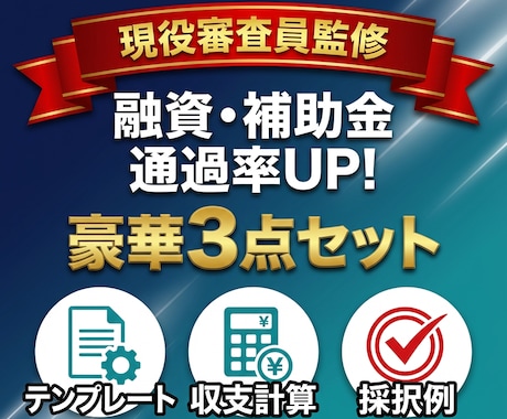 銀行融資や補助金で使える事業計画書の雛形を送ります ～審査項目を熟知した現役銀行員が策定した申請書の雛形です～ イメージ1