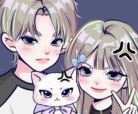 SNSアイコン 名刺 商用可イラスト似顔絵描きます あなたと大切な人の笑顔を、絵で残しませんか？ イメージ2