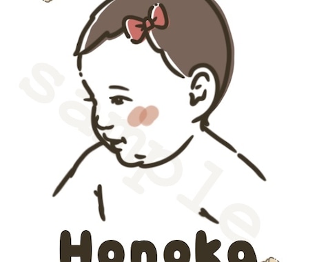 お子さまのファーストヘアカットのイラスト作成します 記念を形に残しませんか？お写真を元に似顔絵を作成いたします♡ イメージ2