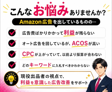 Amazon広告運用を1商品限定で代行します 現役出品者が見直し、利益が残る広告運用をサポートします イメージ2