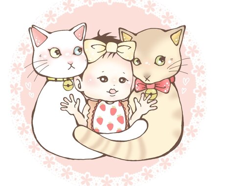 赤ちゃんのイラストアイコンを作成させていただきます 写真を元に、SNS等で使いやすいアイコンをお作りします！ イメージ2