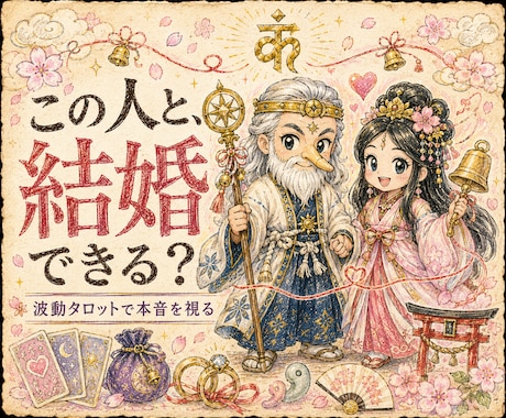 おふたりの結婚を波動タロットで鑑定いたします 「この人と結婚できる？」波動で本音を読み解きます イメージ1