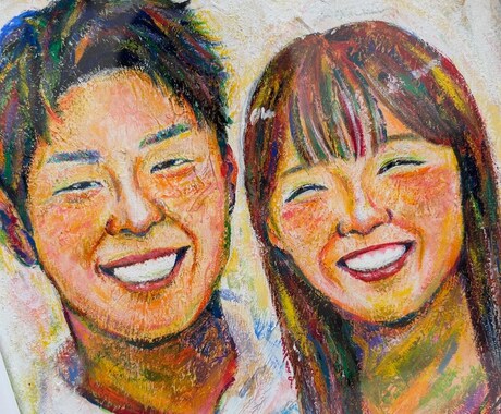 結婚祝いや記念日の似顔絵を描きます 手書きだからこその暖かみある似顔絵を提供します イメージ2