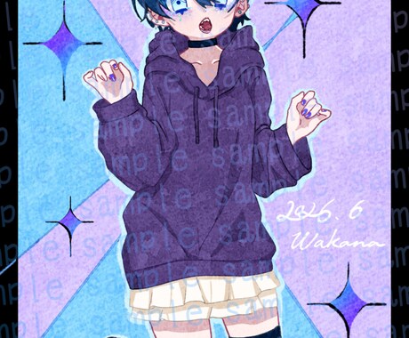 あなただけの可愛いオリキャラ描きます メイクまでこだわり、世界にひとつのイラストを♡ イメージ2