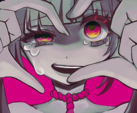表情豊かなバストアップイラストを承ります 可愛い、妖艶、ダークなど様々なジャンルで表情豊かに描きます！ イメージ2