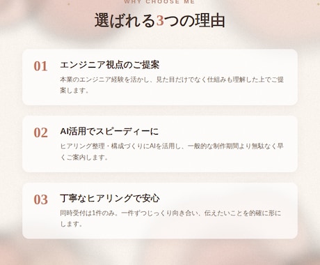 店舗・サロン様向けHP制作します AIも活用し、丁寧かつスピーディーに制作 イメージ2