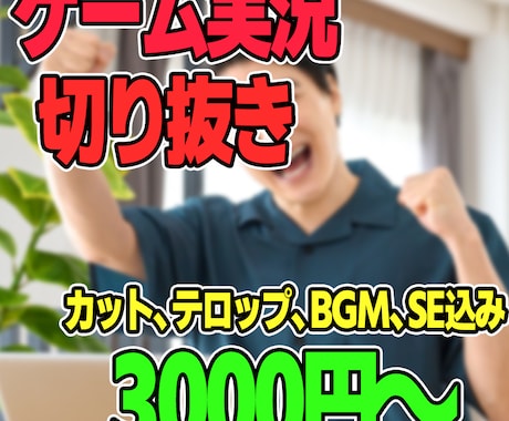 ゲーム実況・切り抜き動画編集いたします ショート動画でも通常の動画でも安値で承ります イメージ1